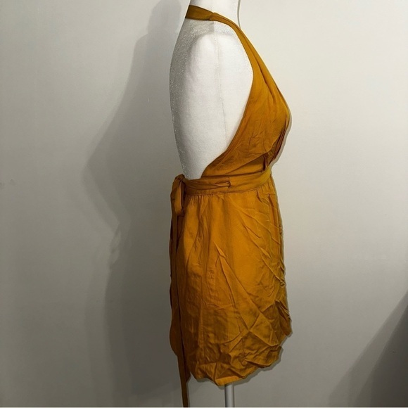 LULUS Positively Perfect Mustard Yellow Wrap Dress - Picture 7 of 14